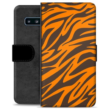 Étui Portefeuille Premium Samsung Galaxy S10 - Tigre