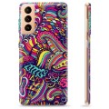 Coque Samsung Galaxy S21+ 5G en TPU - Fleurs Abstraites