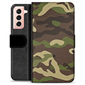 Étui Portefeuille Premium Samsung Galaxy S21 5G - Camouflage