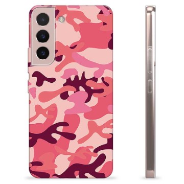 Coque Samsung Galaxy S22 5G en TPU - Camouflage Rose