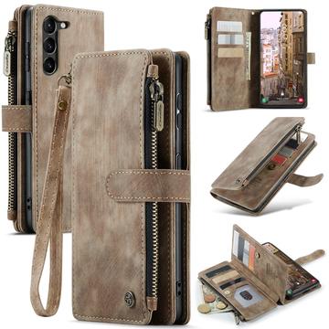 Samsung Galaxy S23 5G Caseme 2-in-1 Multifunctional Wallet Case - Brown