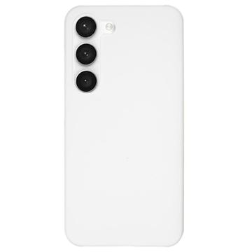 Coque Samsung Galaxy S23 5G en Plastique Caoutchouté - Blanc