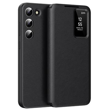 Étui à rabat Samsung Galaxy S23 Smart Clear View avec fente pour carte - Noir