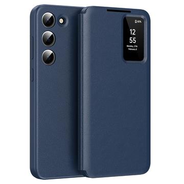 Étui à rabat Samsung Galaxy S23 Smart Clear View avec fente pour carte - Saphir