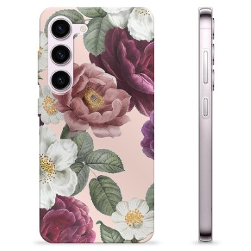 Coque Samsung Galaxy S23 5G en TPU - Fleurs Romantiques