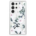 Coque Samsung Galaxy S23 Ultra en TPU Fashion - Fleurs blanches