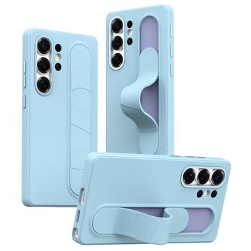 Coque hybride Smart Samsung Galaxy S23 Ultra avec poignée debout - Bleue