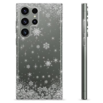 Coque Samsung Galaxy S23 Ultra 5G en TPU - Flocons de Neige