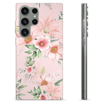 Coque Samsung Galaxy S23 Ultra 5G en TPU - Fleurs à L\'aquarelle