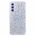 Coque Samsung Galaxy S24 FE en TPU Glitter Flakes - Argenté