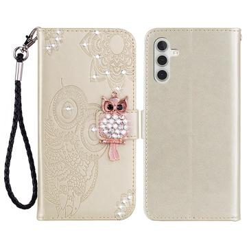 Etui Samsung Galaxy S24 FE Hibou Strass - Doré