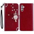 Etui Samsung Galaxy S24 FE Hibou Strass - Rouge