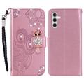 Etui Samsung Galaxy S24 FE Hibou Strass - Rose Doré