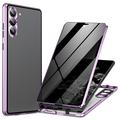 Coque Magnétique Samsung Galaxy S24 avec Verre Trempé - Confidentialité - Violet Clair