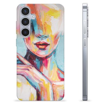 Coque Samsung Galaxy S24+ en TPU - Portrait Abstrait