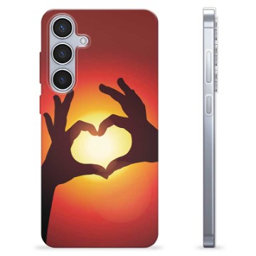 Coque Samsung Galaxy S24+ en TPU - Silhouette de Coeur