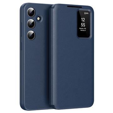 Étui à rabat Samsung Galaxy S24 Smart Clear View avec fente pour carte - Saphir