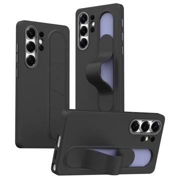 Coque hybride Smart Samsung Galaxy S24 Ultra avec poignée debout - Noire