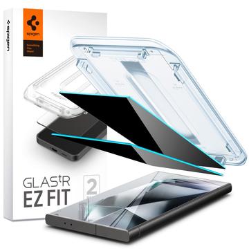 Protecteur d\'Écran Samsung Galaxy S24 Ultra Spigen Glas.tR Ez Fit Privacy - 2 Pièces