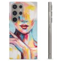 Coque Samsung Galaxy S24 Ultra en TPU - Portrait Abstrait