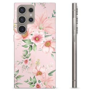 Coque Samsung Galaxy S24 Ultra en TPU - Fleurs à L\'aquarelle