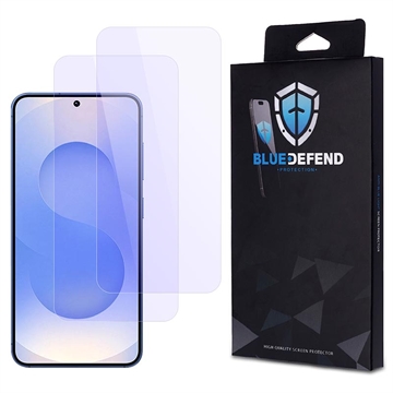 Protection d\'écran Samsung Galaxy S25 en verre trempé BlueDefend Anti-Blue Light - 2 Pcs.