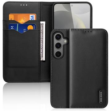 Etui Portefeuille Samsung Galaxy S25 en Cuir Dux Ducis Hivo - Noir