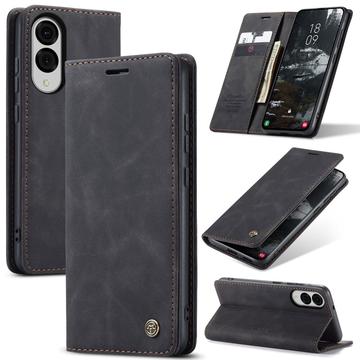 Étui Portefeuille Samsung Galaxy S25 Edge Caseme Série 013 - Noir