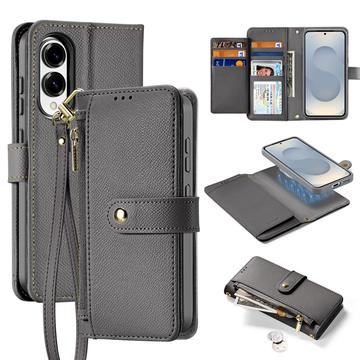 Étui portefeuille en cuir Samsung Galaxy S25 Edge avec couverture magnétique Dux Ducis Lawa