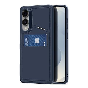 Etui magnétique Samsung Galaxy S25 Edge Dux Ducis Rafi II avec Kickstand et fentes pour cartes - Bleu