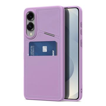 Etui magnétique Samsung Galaxy S25 Edge Dux Ducis Rafi II avec Kickstand et fentes pour cartes - Violet