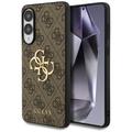 Coque Hybride Samsung Galaxy S25 Edge Guess 4G Big Metal Logo - Marrone