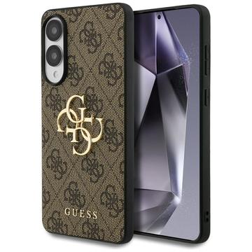 Coque Hybride Samsung Galaxy S25 Edge Guess 4G Big Metal Logo - Marrone