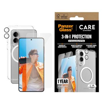 Samsung Galaxy S25 Edge PanzerGlass Care Flagship Ensemble 3-en-1 - Clair