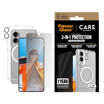 Pack de confidentialité 3-en-1 Samsung Galaxy S25 Edge PanzerGlass Care Flagship - Clair