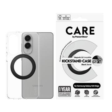Coque Samsung Galaxy S25 Edge PanzerGlass Care Kickstand - Compatible MagSafe - Claire / Noire