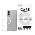 Coque Samsung Galaxy S25 Edge PanzerGlass Care Urban Combat - Compatible MagSafe - Blanche / Transparente