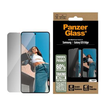 Protecteur d\'Écran Samsung Galaxy S25 Edge PanzerGlass Ultra-Wide Fit Privacy EasyAligner
