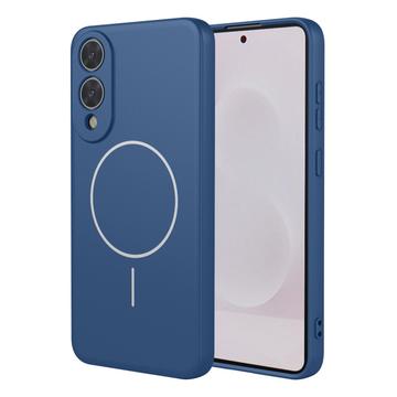 Coque Samsung Galaxy S25 Edge en silicone - Compatible MagSafe - Bleue