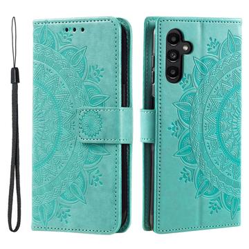 Étui Portefeuille Samsung Galaxy S25 FE Mandala Série - Vert
