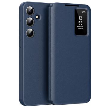 Étui à rabat Samsung Galaxy S25 FE Smart Clear View avec fente pour carte - Saphir