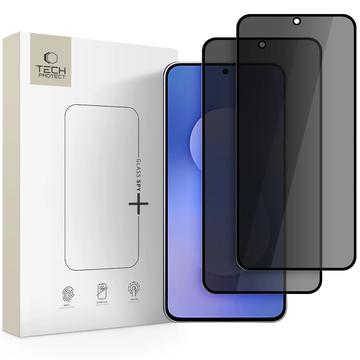Protection d\'écran  Samsung Galaxy S25 FE en verre trempé Tech-Protect Glass Spy+ Privacy - 2 Pcs. - Noir