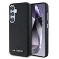 Samsung Galaxy S25 Karl Lagerfeld Étui avec logo en métal Saffiano - Noir