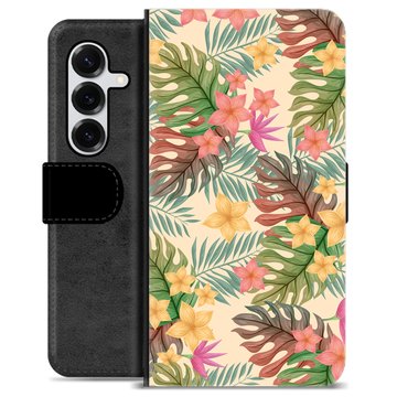 Étui Portefeuille Premium Samsung Galaxy S25+ - Fleurs Roses