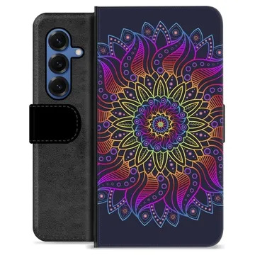 Étui Portefeuille Premium Samsung Galaxy S25 - Mandala Coloré