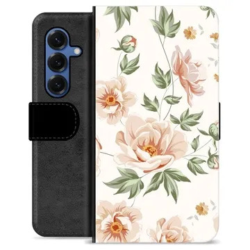 Étui Portefeuille Premium Samsung Galaxy S25 - Motif Floral