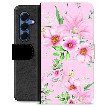 Étui Portefeuille Premium Samsung Galaxy S25 - Fleurs à L\'aquarelle