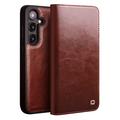 Etui Portefeuille Samsung Galaxy S25 en Cuir Qialino Classic