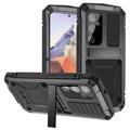 Coque Premium Samsung Galaxy S25 R-Just avec Kickstand et protecteur d'écran en verre trempé - Noire