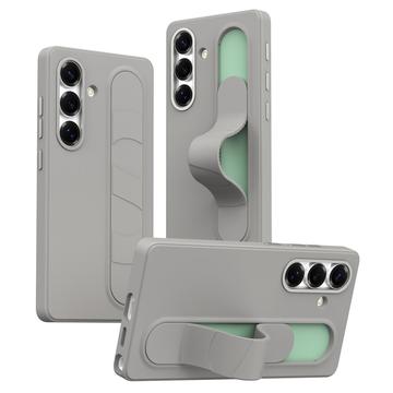Coque hybride Smart Samsung Galaxy S25/S24 avec poignée debout - Gris titane